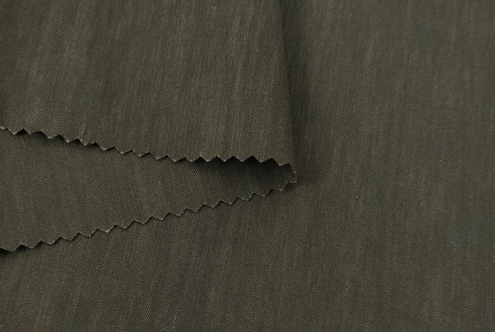 Green Linen Rayon PU Stretch Fabric - Medium Weight for Versatile Sewing Projects 7193 - The Linen Lab - Green