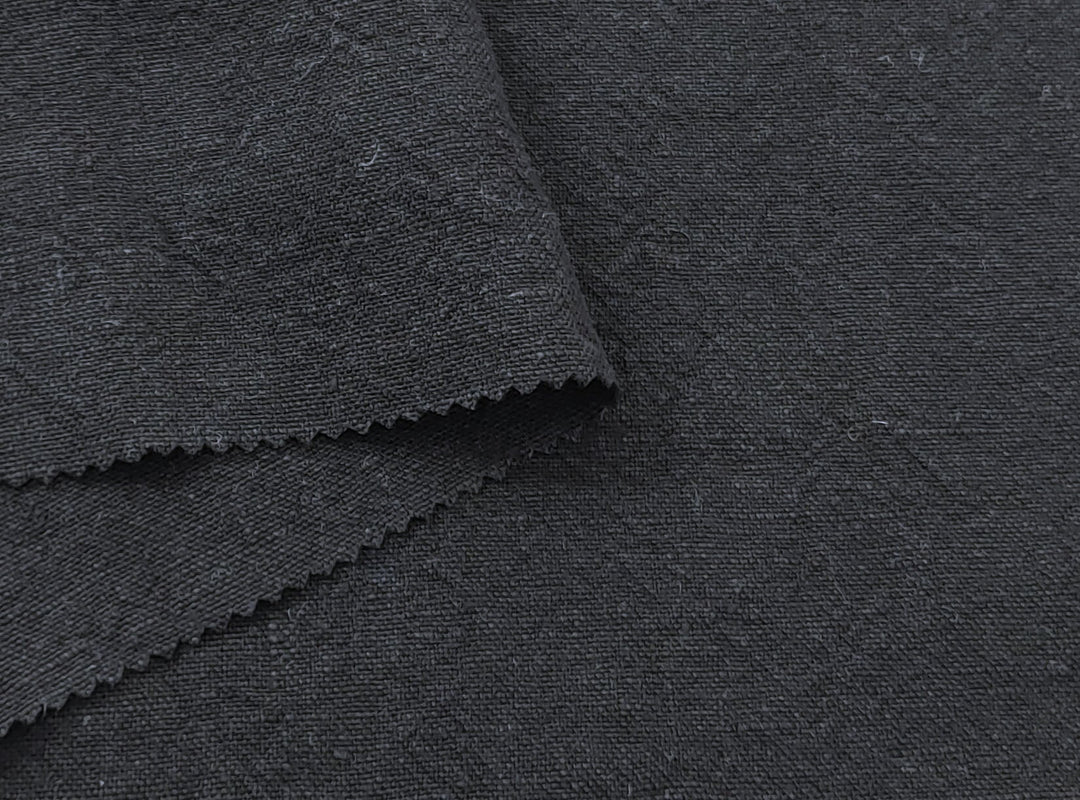 Heavy Weight 100% Linen Fabric - High Twisted 6s, White and Black Colors for Timeless Projects 4663 4966 - The Linen Lab - White