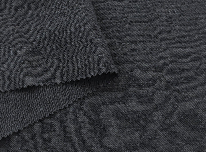 Heavy Weight 100% Linen Fabric - High Twisted 6s, White and Black Colors for Timeless Projects 4663 4966 - The Linen Lab - White