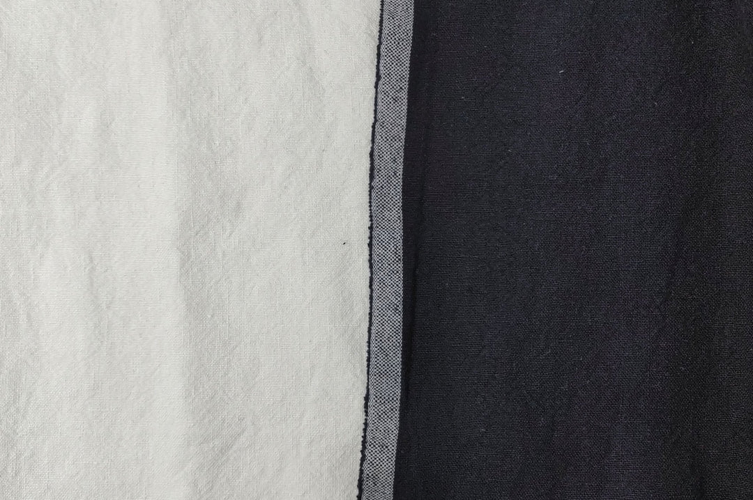 Heavy Weight 100% Linen Fabric - High Twisted 6s, White and Black Colors for Timeless Projects 4663 4966 - The Linen Lab - White