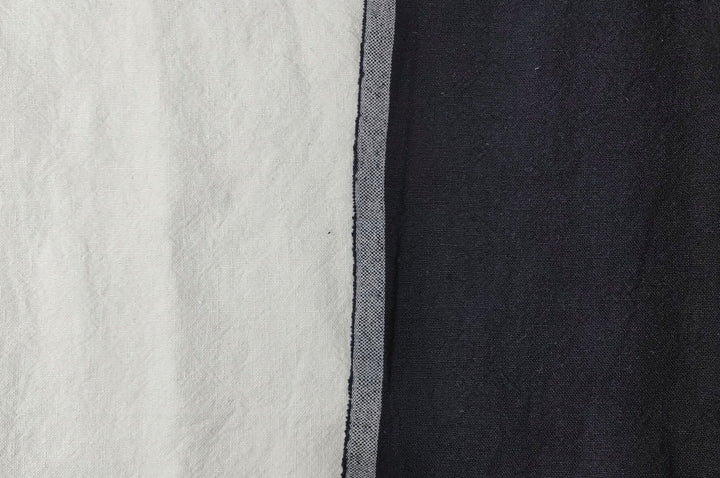 Heavy Weight 100% Linen Fabric - High Twisted 6s, White and Black Colors for Timeless Projects 4663 4966 - The Linen Lab - White