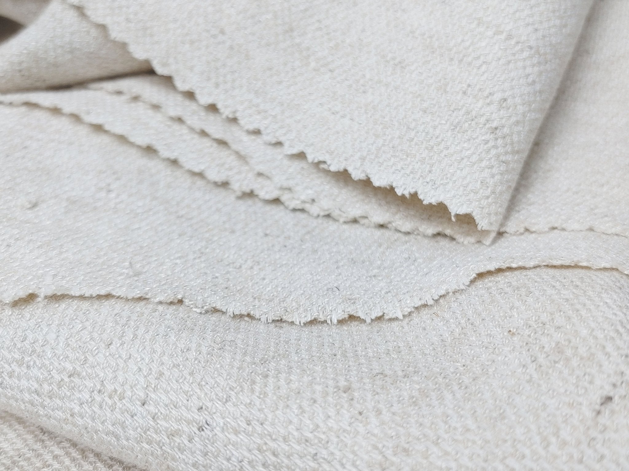 Heavy Weight Linen Rayon Stretch Fabric with Dobby Weave and Excellent Drape 6317 6414 6874 7229 - The Linen Lab - Natural