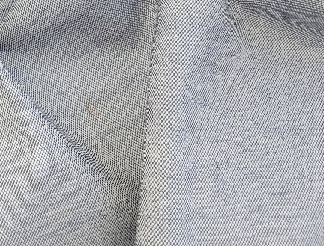 Heavyweight Canvas Chambray Linen Stretch Fabric 3252 - The Linen Lab - Grey