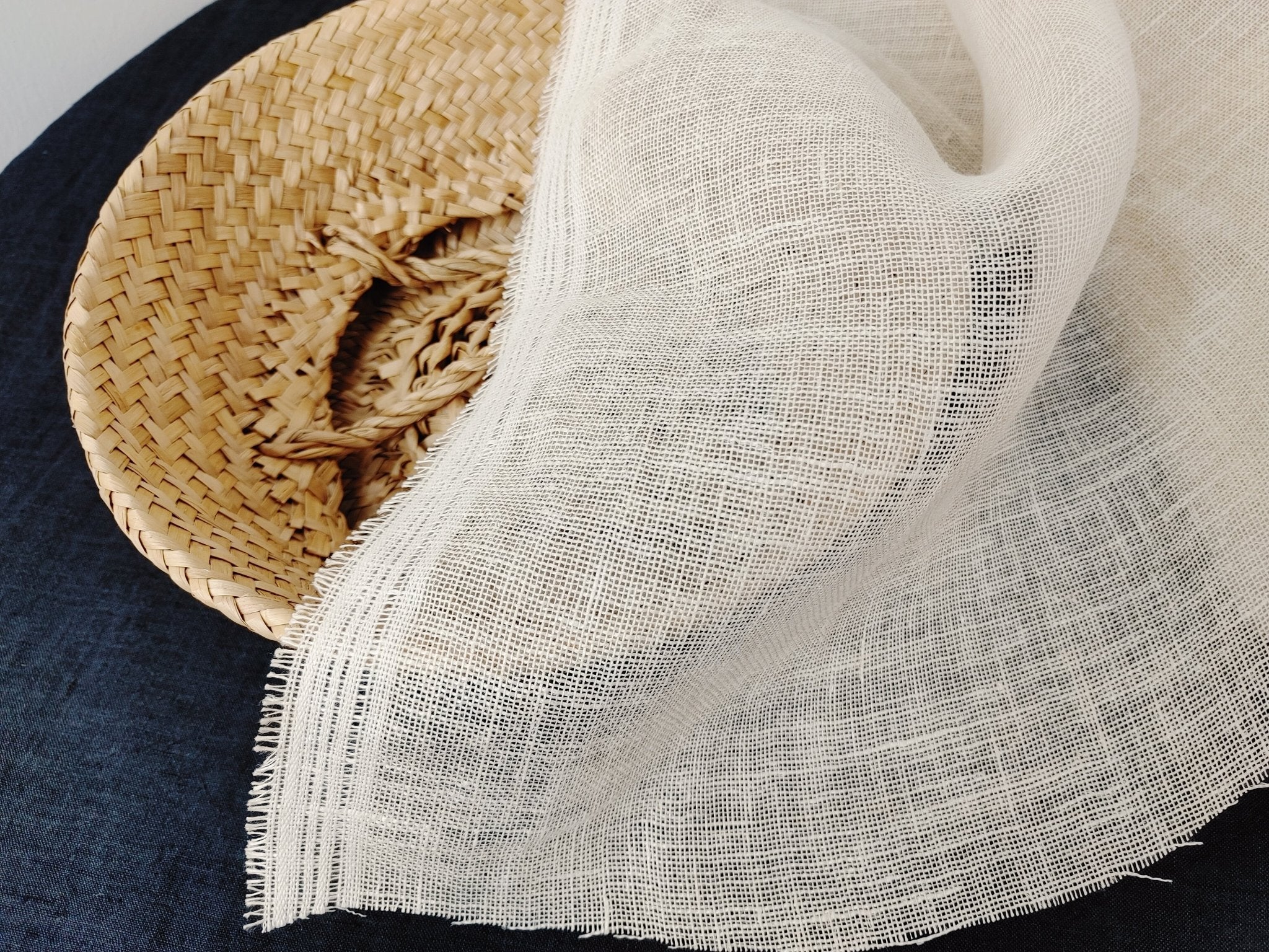 Hemp Mesh Fabric 840 - The Linen Lab - Ivory