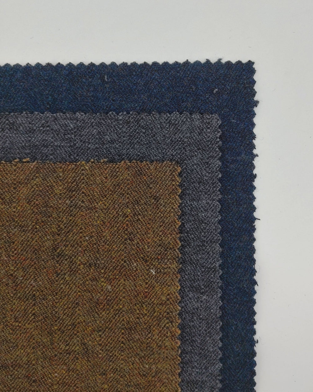 Heritage Blend: Wool Linen HBT Herringbone Twill Fabric 7671 7687 7763 - The Linen Lab - Brown