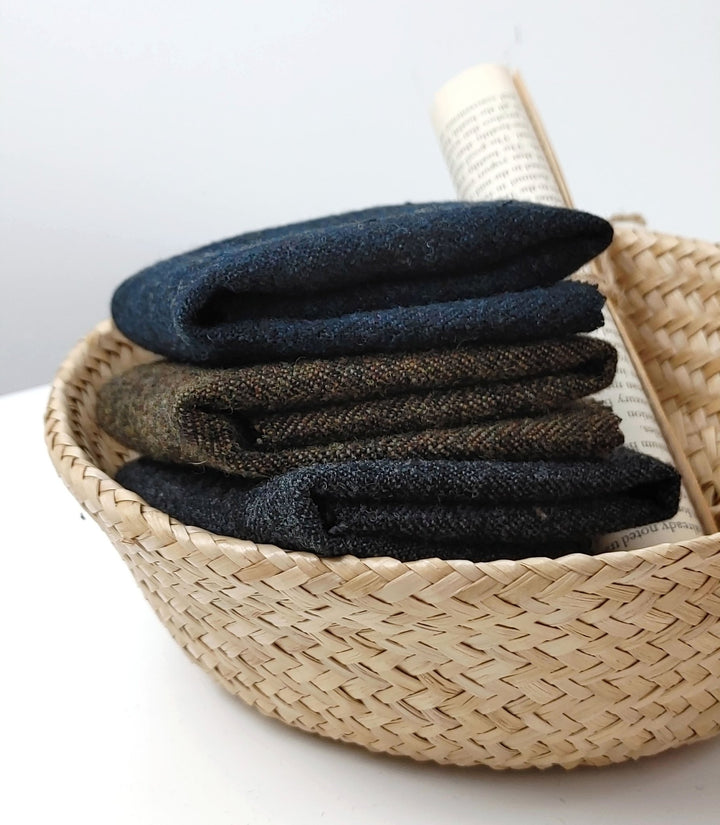 Heritage Blend: Wool Linen HBT Herringbone Twill Fabric 7671 7687 7763 - The Linen Lab - Brown