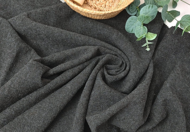 Heritage Blend: Wool Linen HBT Herringbone Twill Fabric 7671 7687 7763 - The Linen Lab - Brown