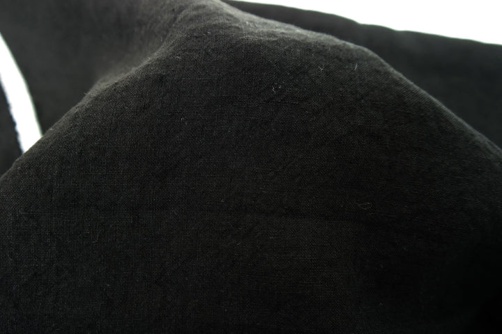 High Twisted 100% Linen Fabric Medium Weight 14S 6220 6600 6366 7369 - The Linen Lab - Black 7369