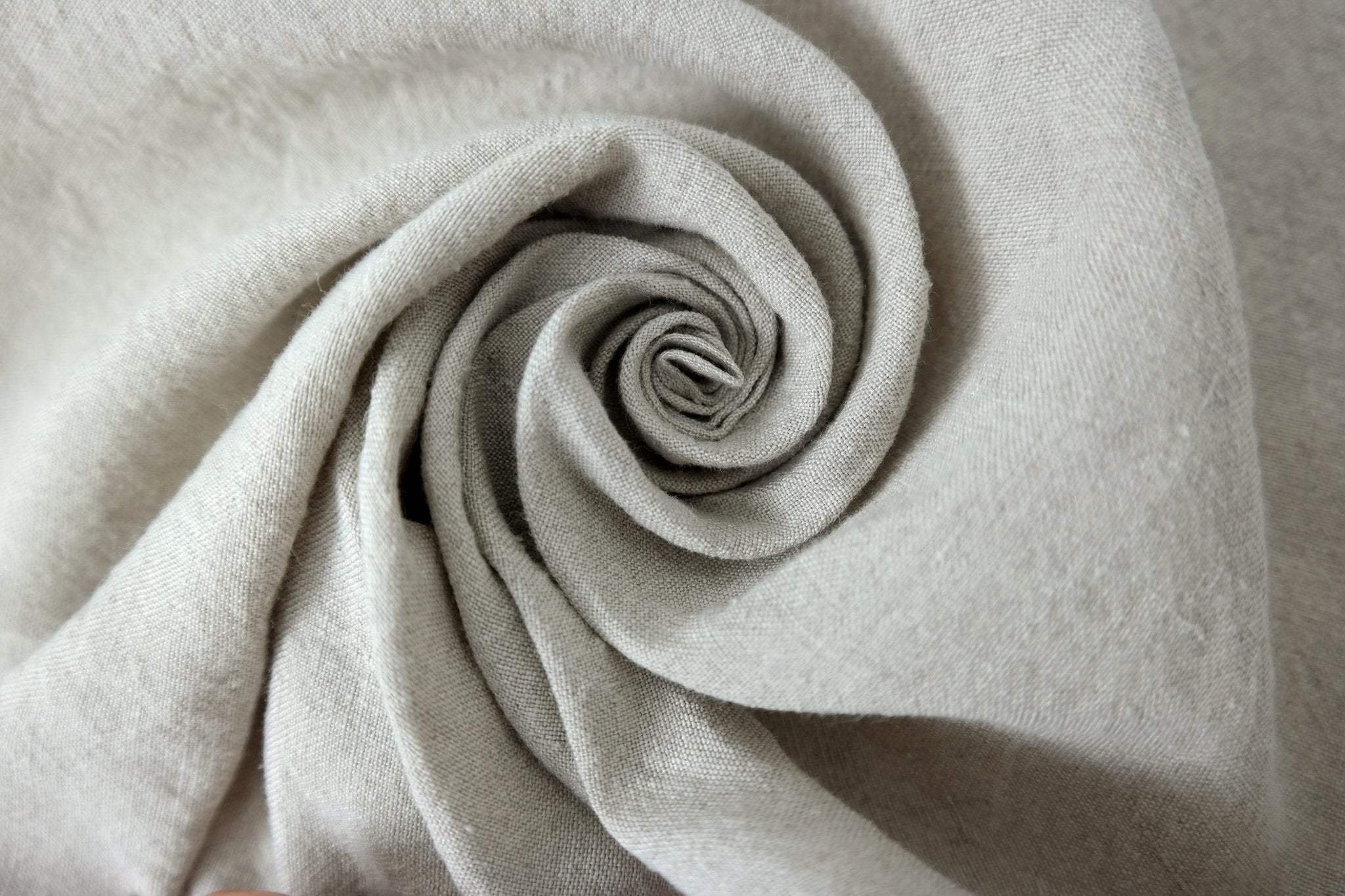 High Twisted 100% Linen Fabric Medium Weight 14S 6220 6600 6366 7369 - The Linen Lab - Natural 6366