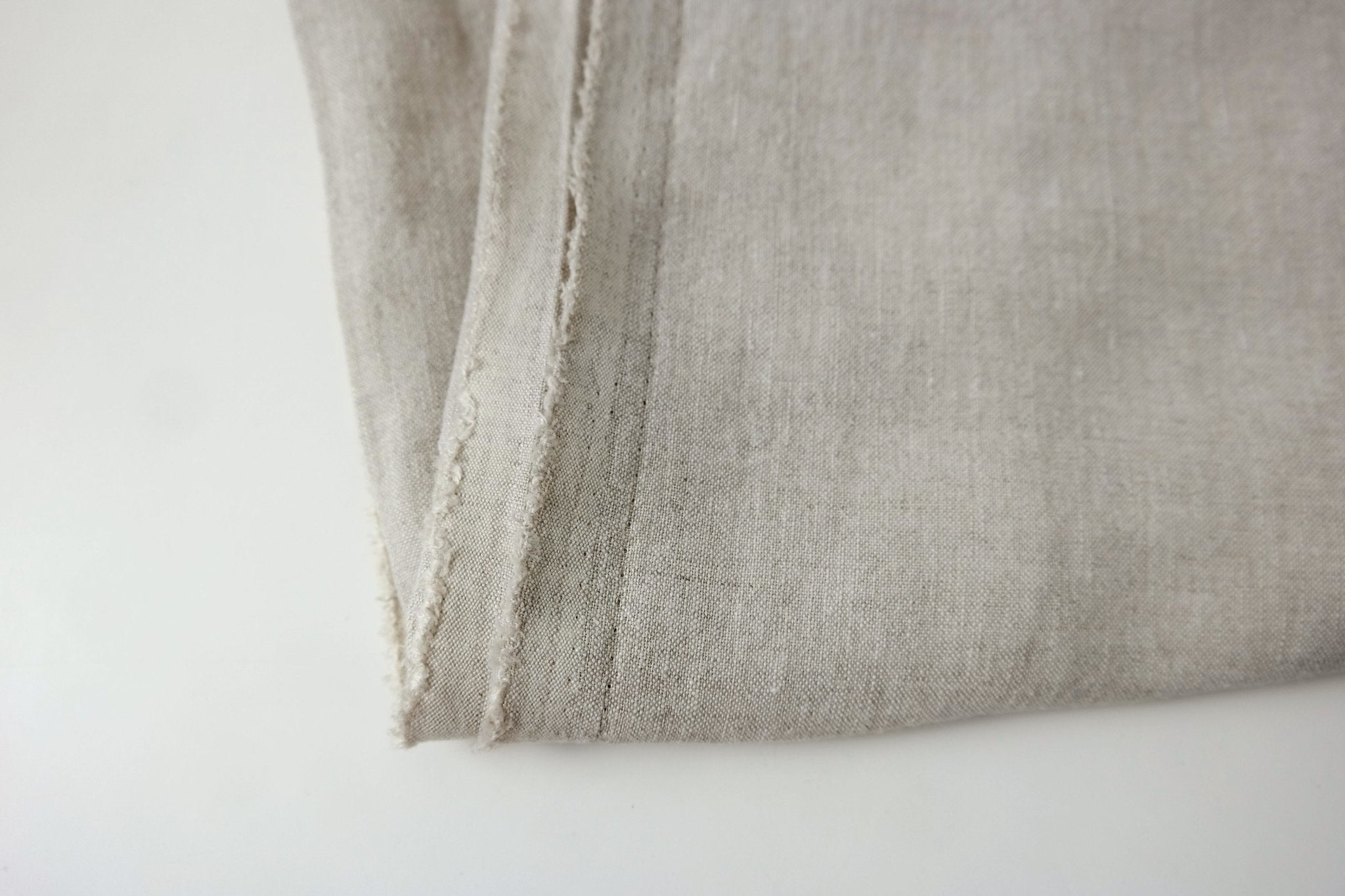 High Twisted 100% Linen Fabric Medium Weight 14S 6220 6600 6366 7369 - The Linen Lab - Natural 6366