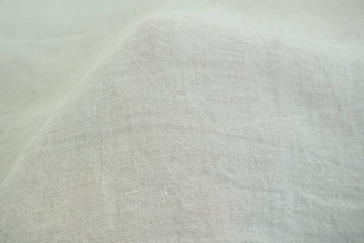 High Twisted Linen Dot Shape Fabric - The Linen Lab - natural