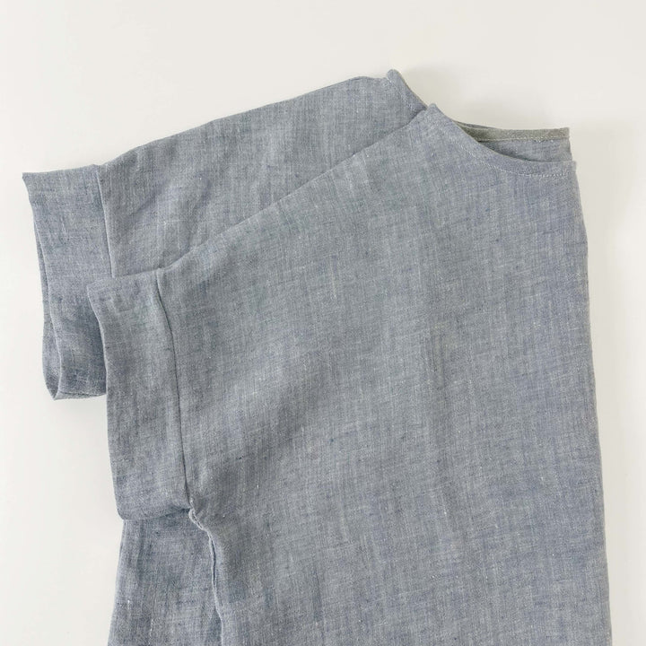 High Twisted Linen Dot Shape Fabric 6924 6927 - The Linen Lab - Blue
