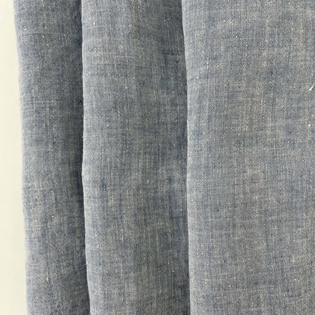 High Twisted Linen Dot Shape Fabric 6924 6927 - The Linen Lab - Blue