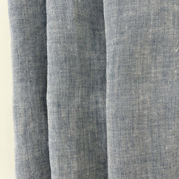 High Twisted Linen Dot Shape Fabric 6924 6927 - The Linen Lab - Blue