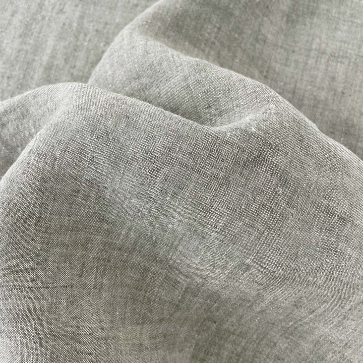 High Twisted Linen Dot Shape Fabric 6924 6927 - The Linen Lab - Green