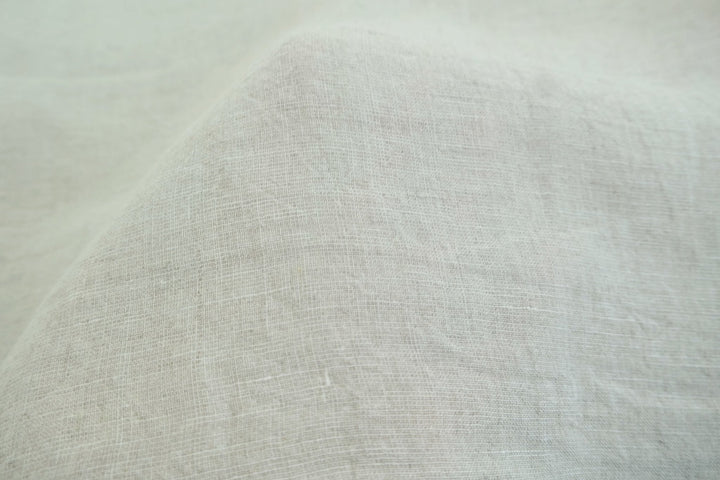 High Twisted Linen Dot Shape Fabric - The Linen Lab - natural