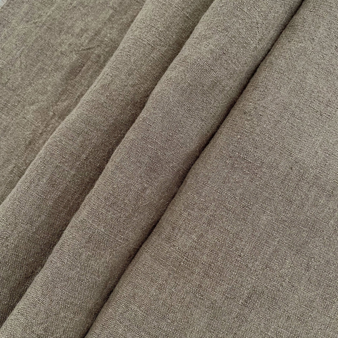HIGH TWISTED LINEN FABRIC 6373 6374 6562 6311 6769 6863 - The Linen Lab - LIGHTKHAKI