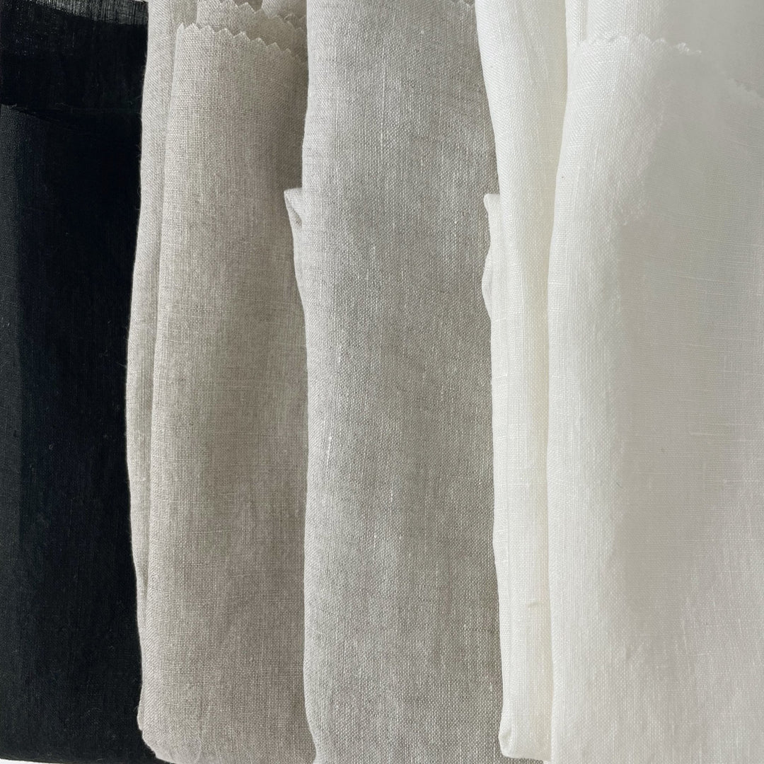 Light Weight High Twisted Linen Fabric 21s 6708 6195 6315 4895 - The Linen Lab - Light Ivory (bleached white)