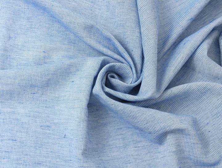 Light Weight Linen Cotton Stripe Fabric with Subtle Wrinkle Effect 7790 7791 7792 7793 7794 - The Linen Lab - Brown