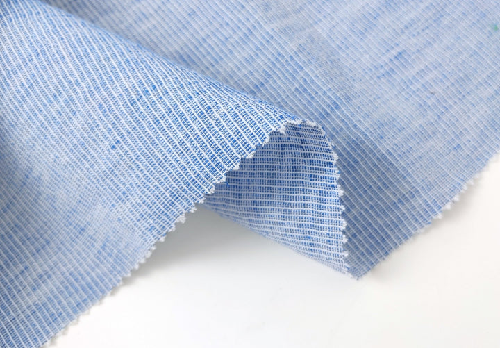 Light Weight Linen Cotton Stripe Fabric with Subtle Wrinkle Effect 7790 7791 7792 7793 7794 - The Linen Lab - Brown