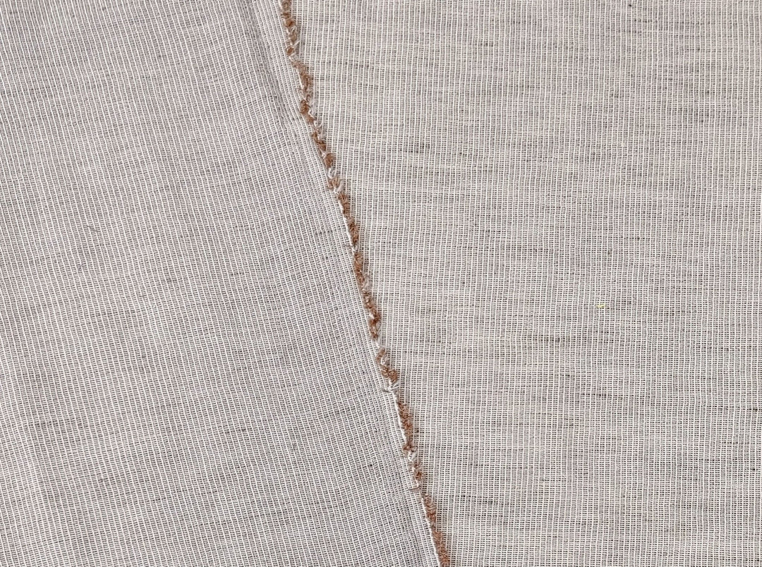 Light Weight Linen Cotton Stripe Fabric with Subtle Wrinkle Effect 7790 7791 7792 7793 7794 - The Linen Lab - Green