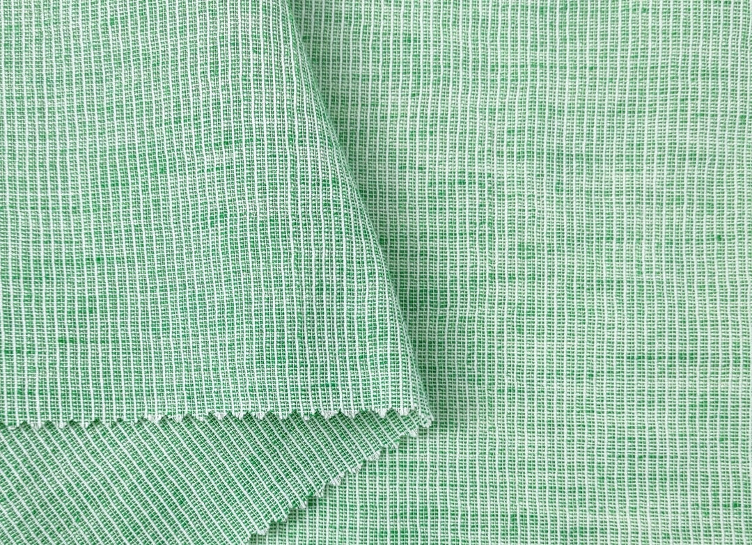 Light Weight Linen Cotton Stripe Fabric with Subtle Wrinkle Effect 7790 7791 7792 7793 7794 - The Linen Lab - Orange
