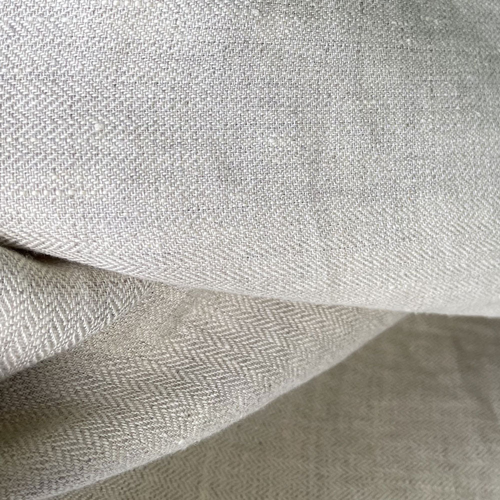 Linen 40lea 14s HBT Chambray Fabric (6765 6790) - The Linen Lab - Light Beige