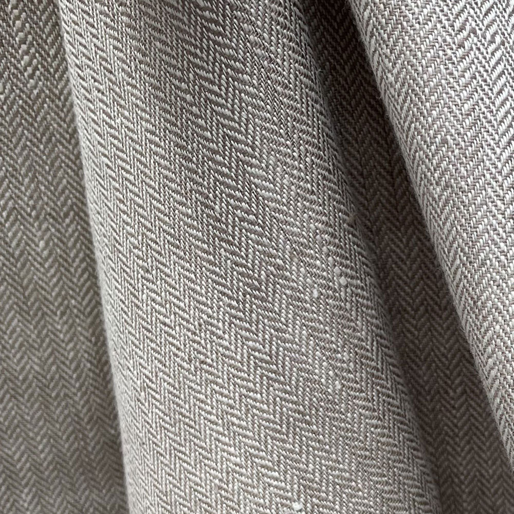 Linen 40lea 14s HBT Chambray Fabric (6765 6790) - The Linen Lab - Beige