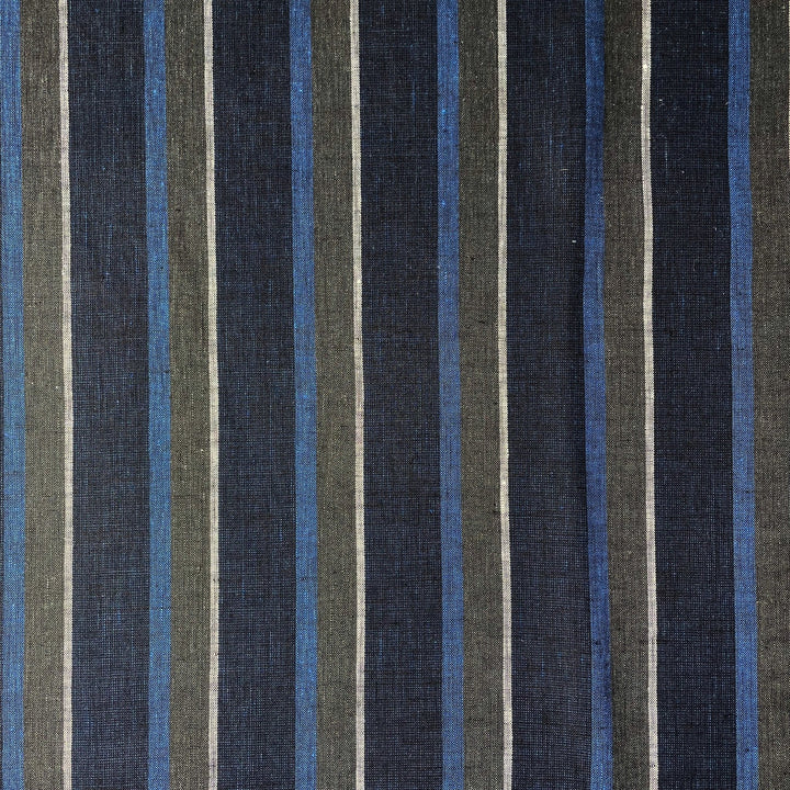 Linen Big Stripe Fabric 6758 - The Linen Lab - 6758 NAVY