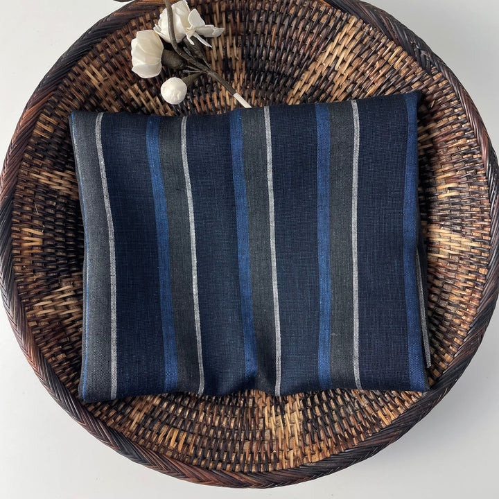 Linen Big Stripe Fabric 6758 - The Linen Lab - 6758 NAVY