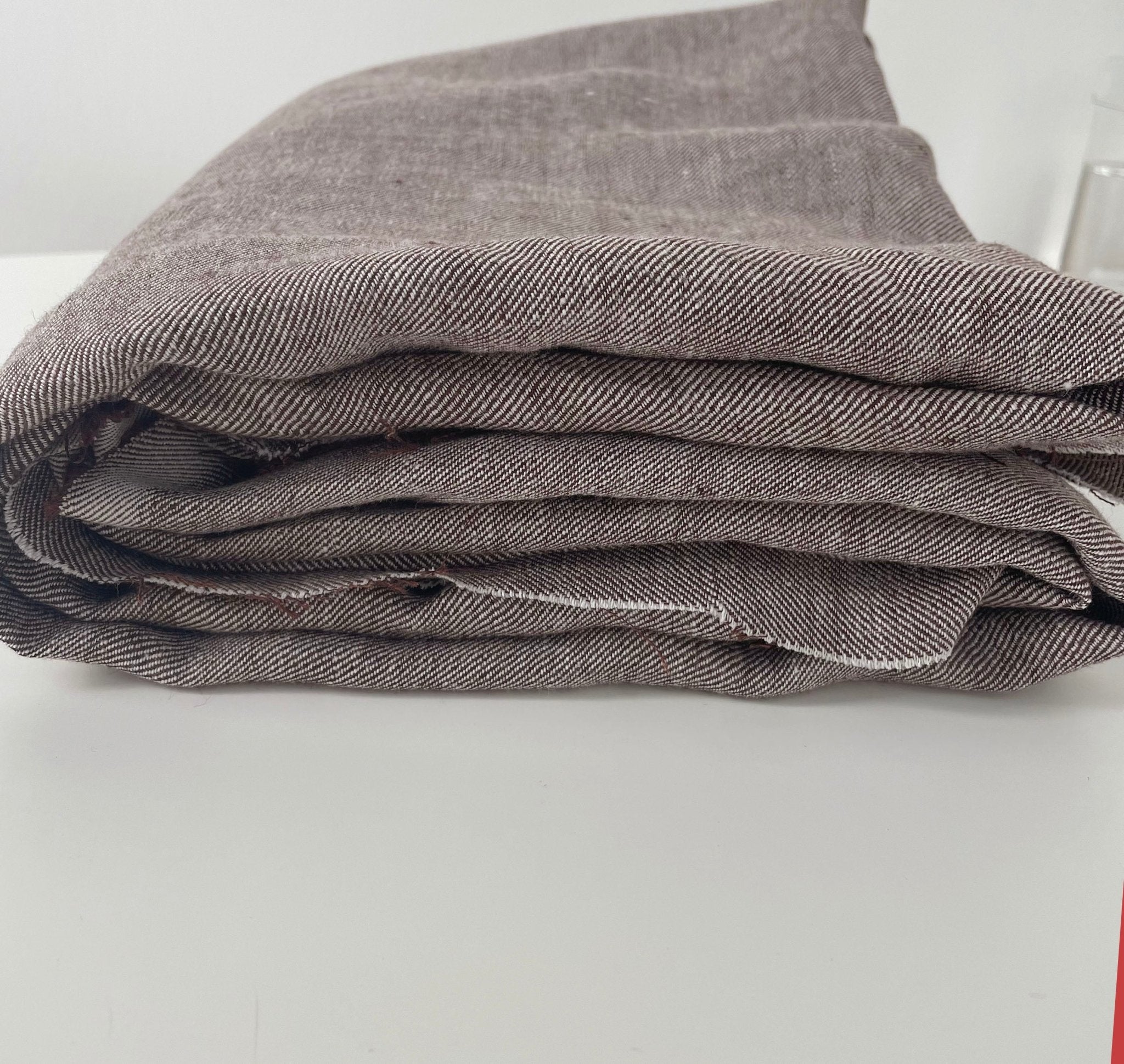 Linen Brown Twill Fabric 4796 - The Linen Lab - Brown