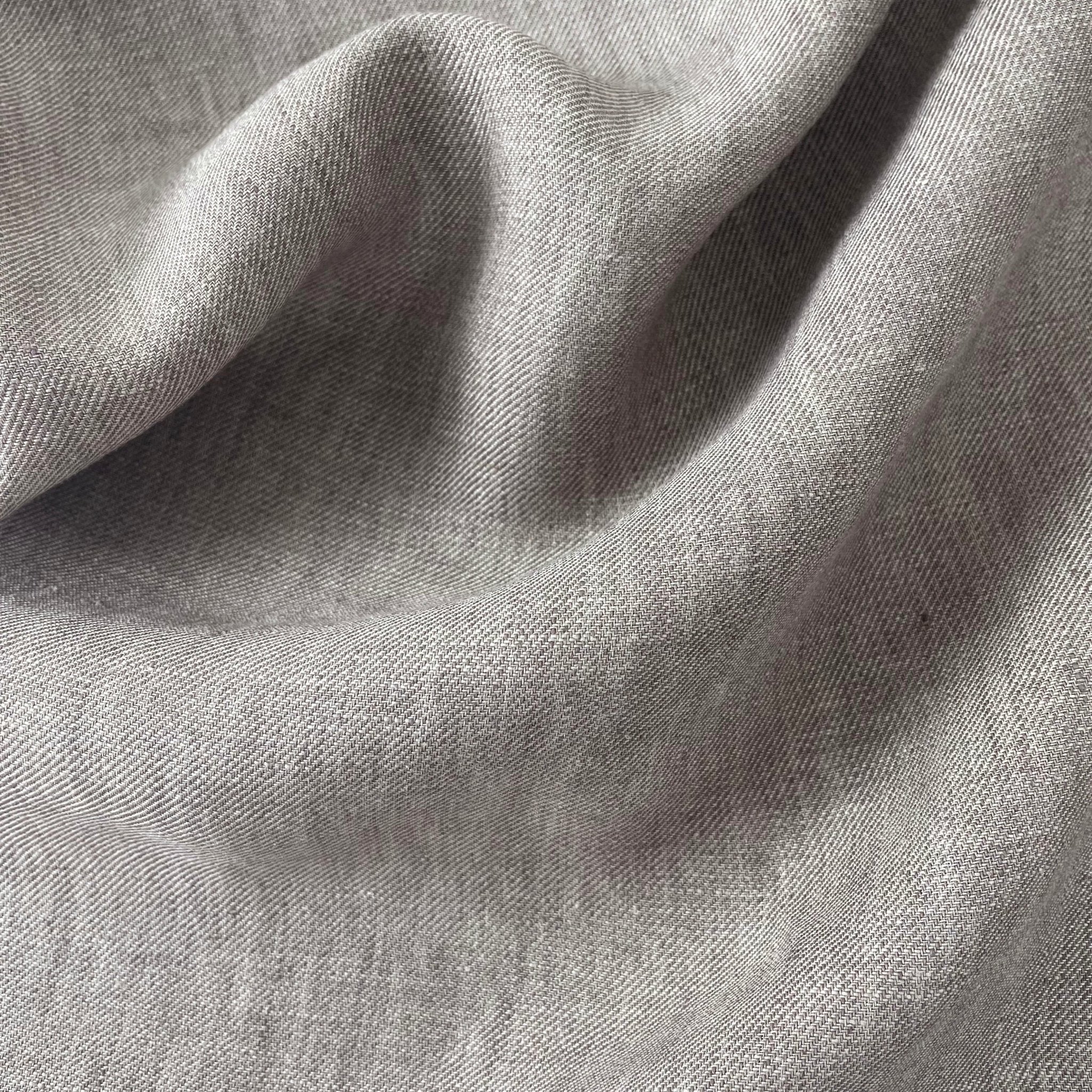 Linen Brown Twill Fabric 7543 - The Linen Lab - Brown