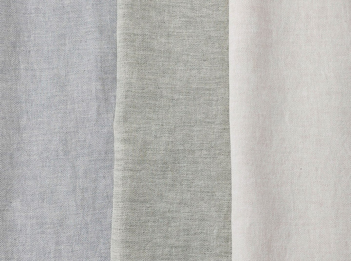 Linen Cotton Chambray Herringbone Twill (HBT) Fabric 7169 7170 7344 - The Linen Lab - Green(light)