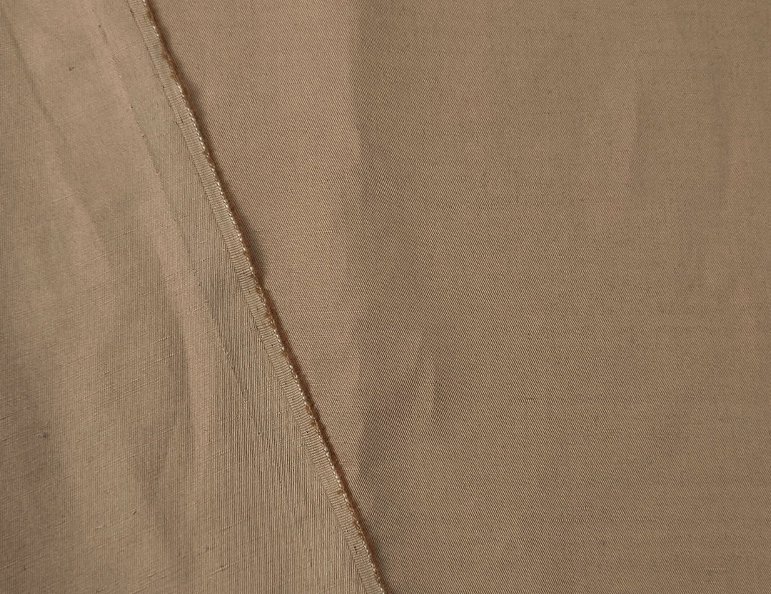 Linen Cotton Compact Twill Solid Fabric 3154 - The Linen Lab - Beige