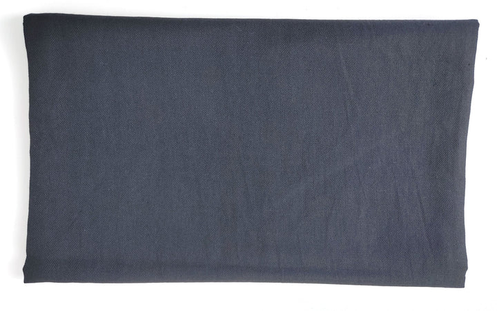 Linen Cotton HBT Herringbone Twill Solid Fabric Medium Weight 6678 6707 6820 7095 7659 7660 7661 - The Linen Lab - Black