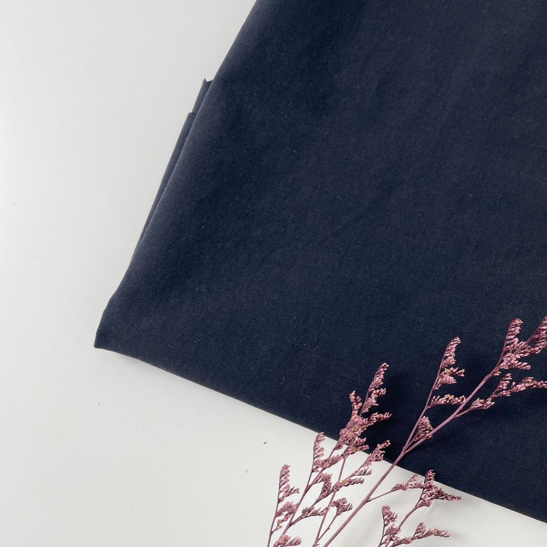 Linen Cotton Nylon Warp Stretch Fabric 7099 7362 7188 - The Linen Lab - Navy