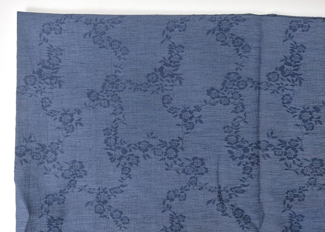 Linen Cotton Polyester Flower Jacquard Fabric with Crease Effect 6892 6893 6894 - The Linen Lab - Red