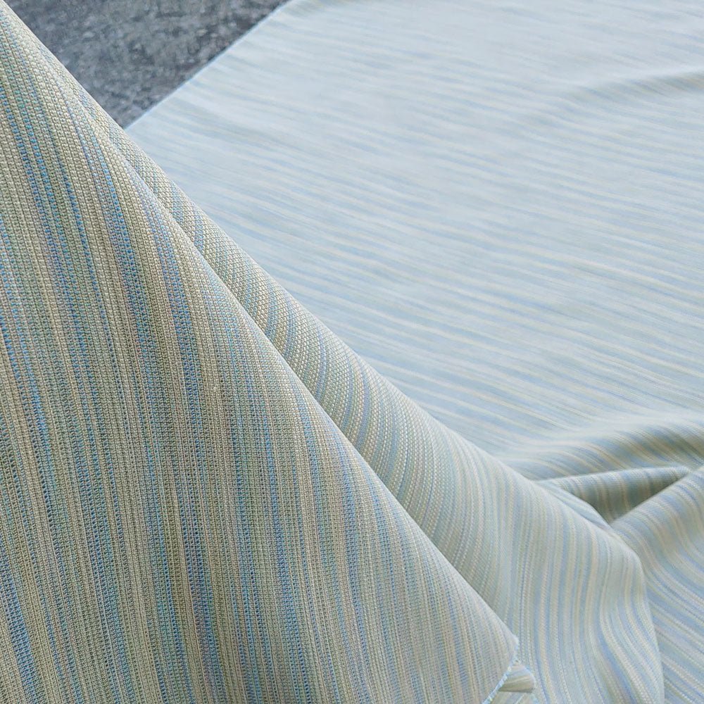 Linen Cotton Rainbow Tweed Fabric (1657) - The Linen Lab - green