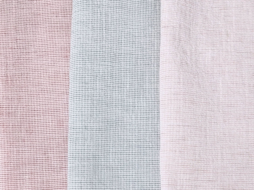 Linen Cotton Stripe Fabric: Subtly Wrinkled Elegance 6163 6236 5975 - The Linen Lab - Pink