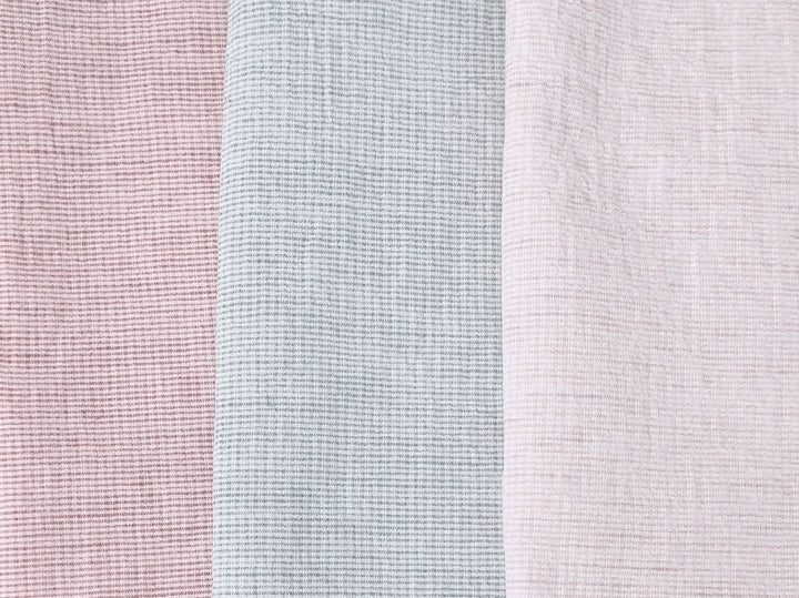 Linen Cotton Stripe Fabric: Subtly Wrinkled Elegance 6163 6236 5975 - The Linen Lab - Pink