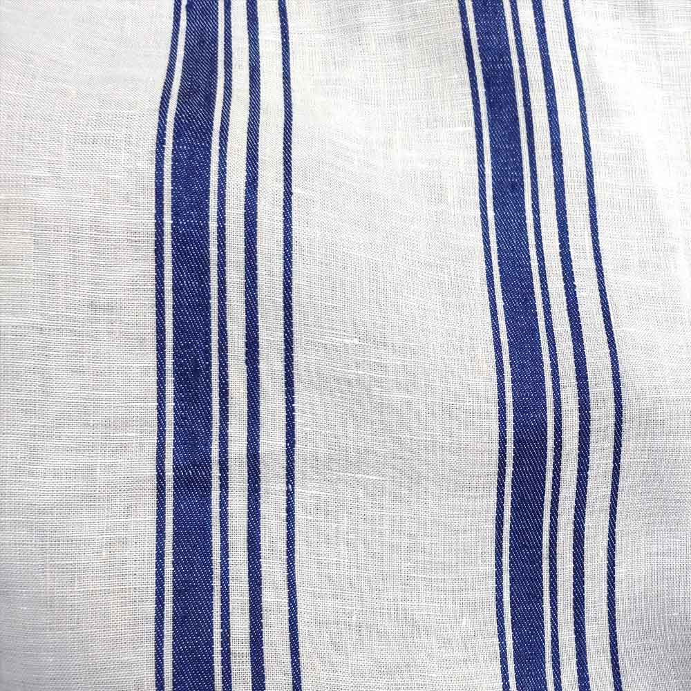 Linen Dobby Vintage Stripe Fabric (4707 6288 7116) - The Linen Lab - Navy