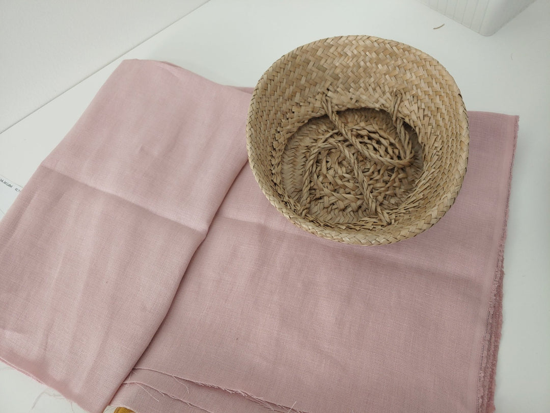 Linen Double Face Fabric (6334 6335 6400) - The Linen Lab - pink