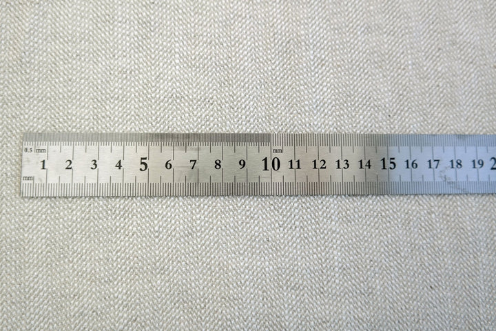 Linen Fabric HBT Herringbone Twill Heavy Weight 7299 - The Linen Lab - Natural 7299