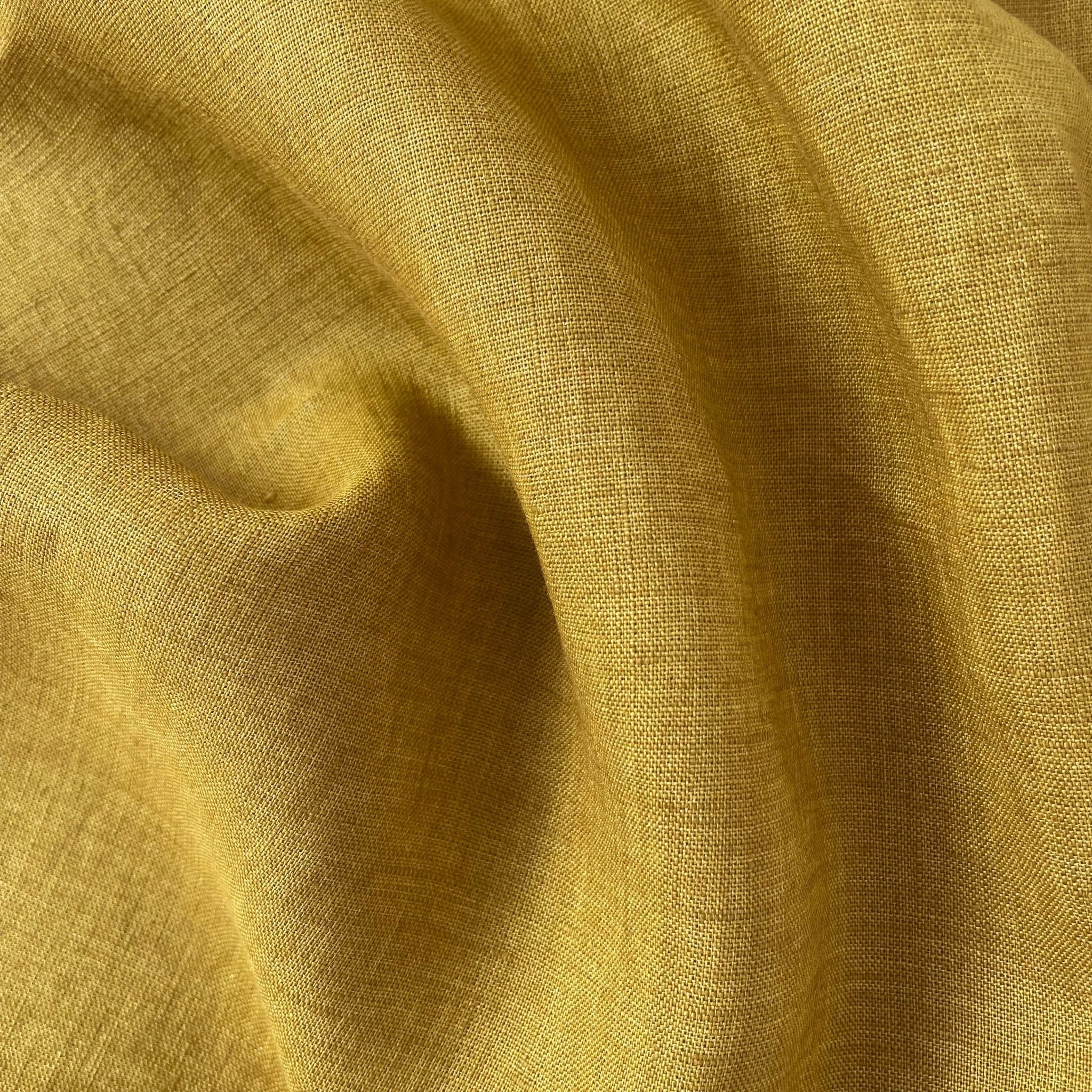 Linen Fabric Light Weight Soft Touch 21S 6132 7019 7018 6784 - The Linen Lab - Mustard