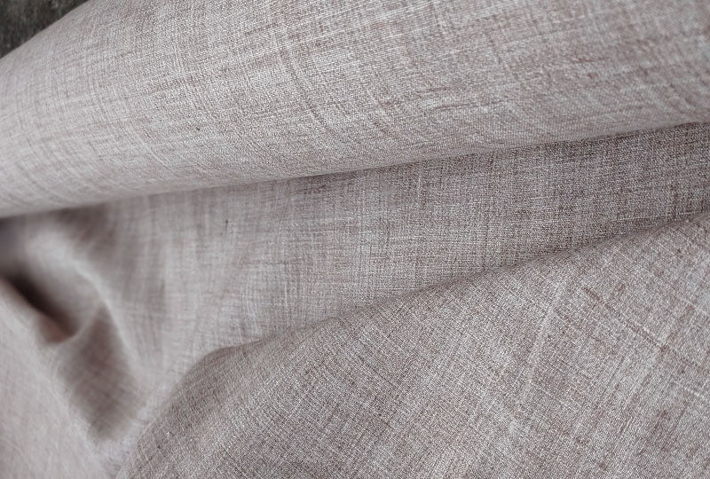 Linen French Melange Fabric Medium Weight 4248 4252 4245 - The Linen Lab - Brown 4252