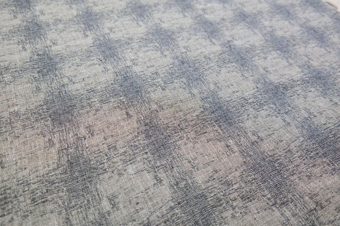 Linen Geometric Jacquard Fabric (6649) - The Linen Lab - Navy