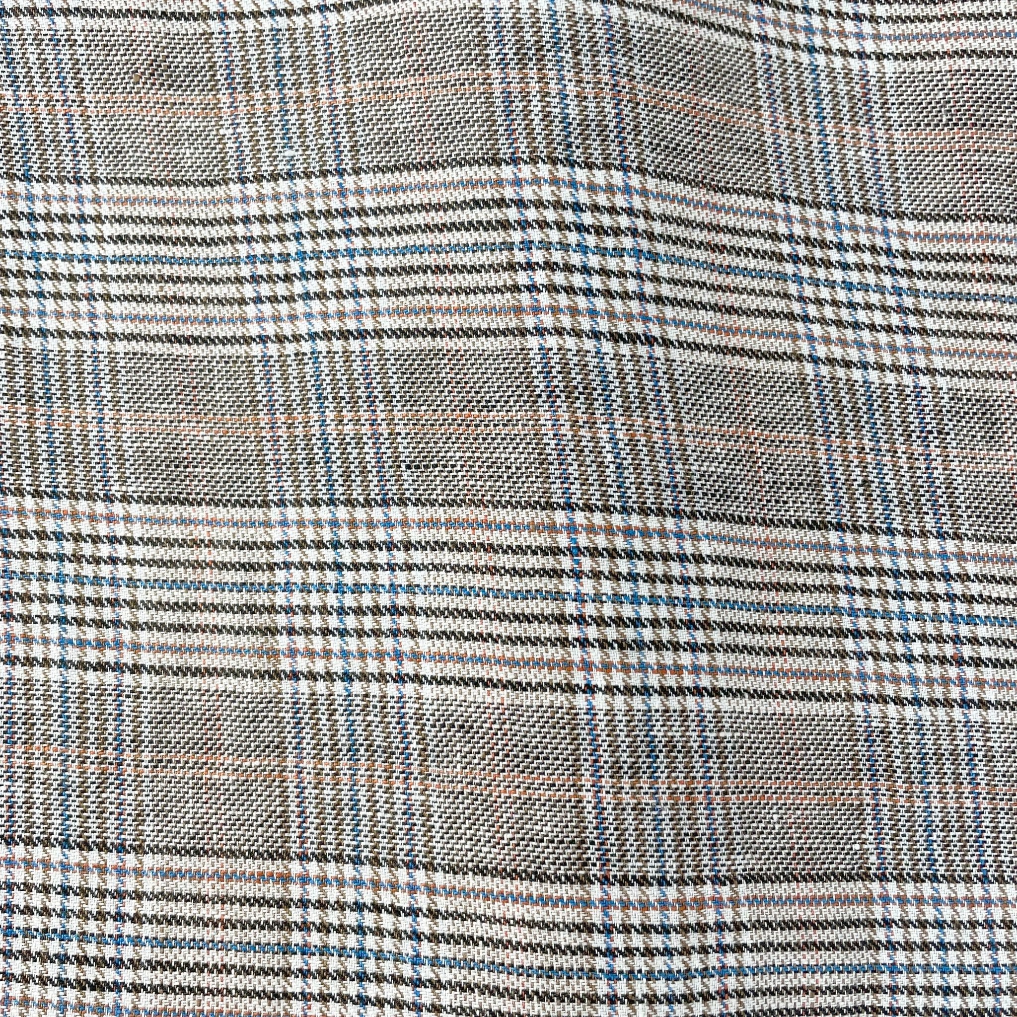 Linen Glen Check Fabric 7388 - The Linen Lab - Orange