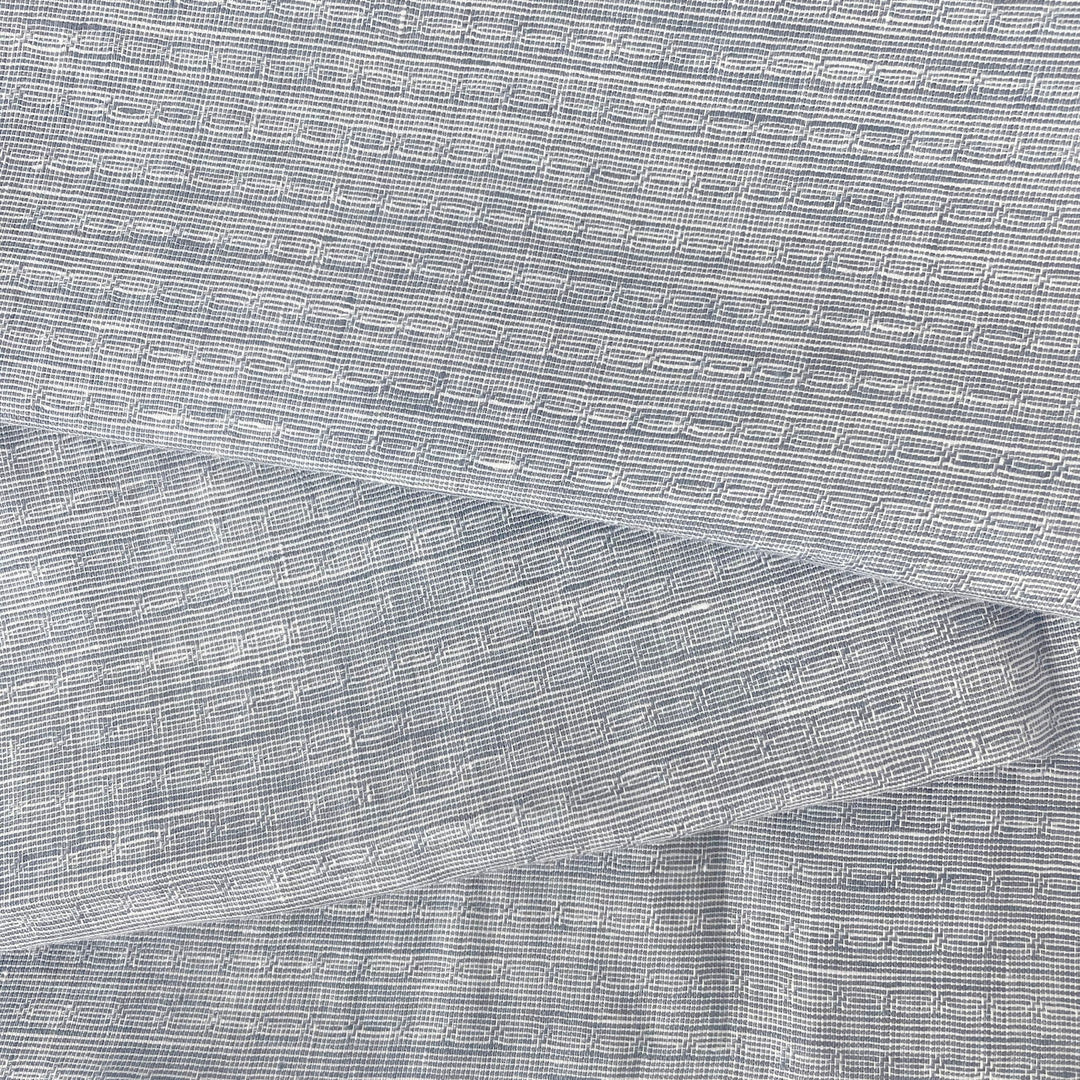 Linen Jacquard Small Pattern Fabric 4888 4887 - The Linen Lab - Grey