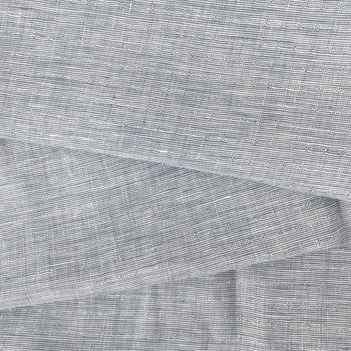 Linen Jacquard Small Pattern Fabric 4888 4887 - The Linen Lab - Grey