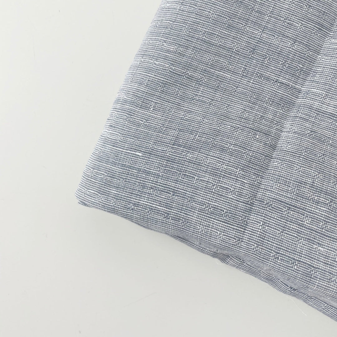 Linen Jacquard Small Pattern Fabric 4888 4887 - The Linen Lab - Grey